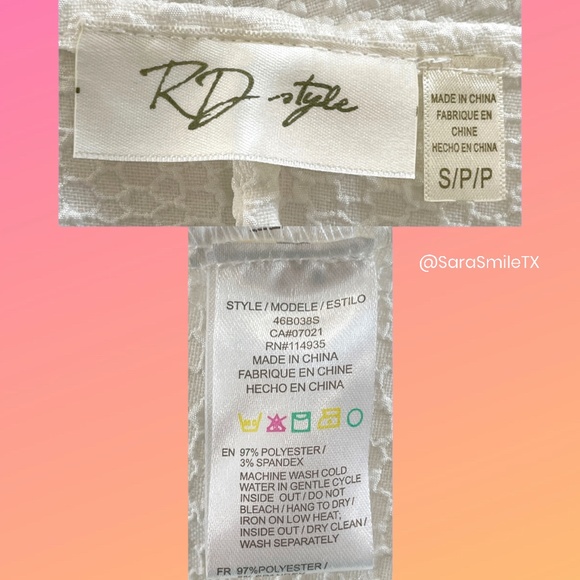 ANTHROPOLOGIE - RD Style - Boho White Pebbled Faux Wrap Camisole - NWOT - Picture 14 of 14